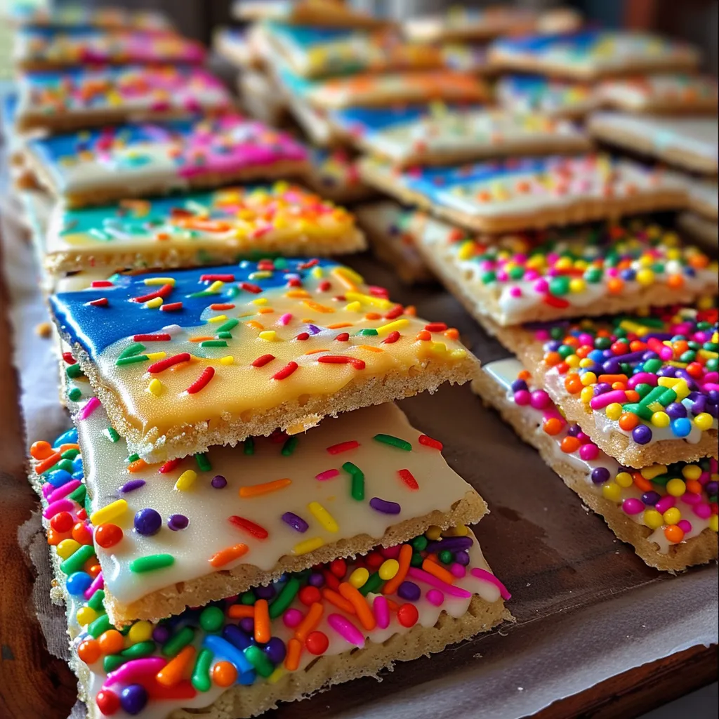 A stack of back-to-school-themed wafer cookies on a gray plate.