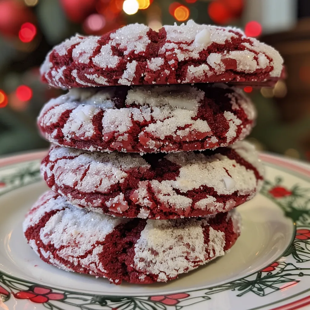 Red Velvet Crinkle Cookies – Festive and Fudgy