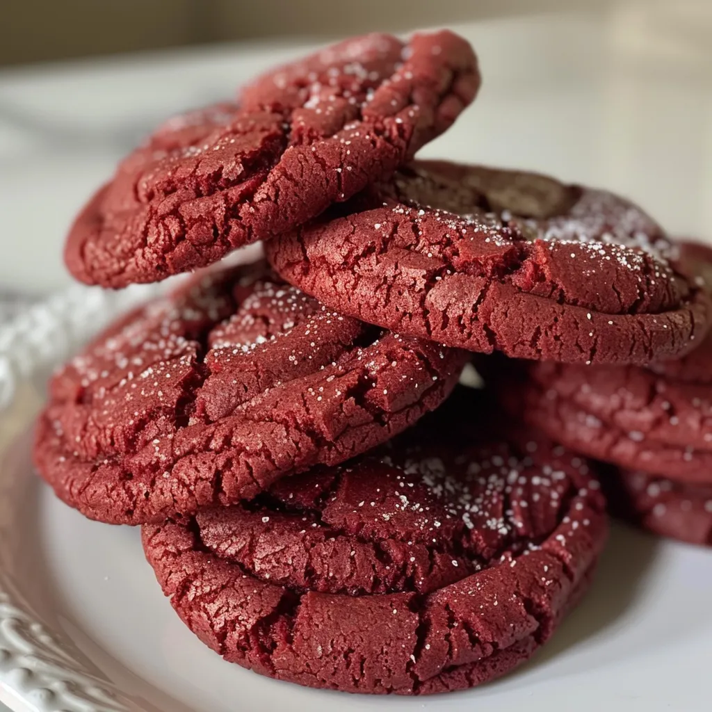 Red Velvet Crinkle Cookies – Festive and Fudgy