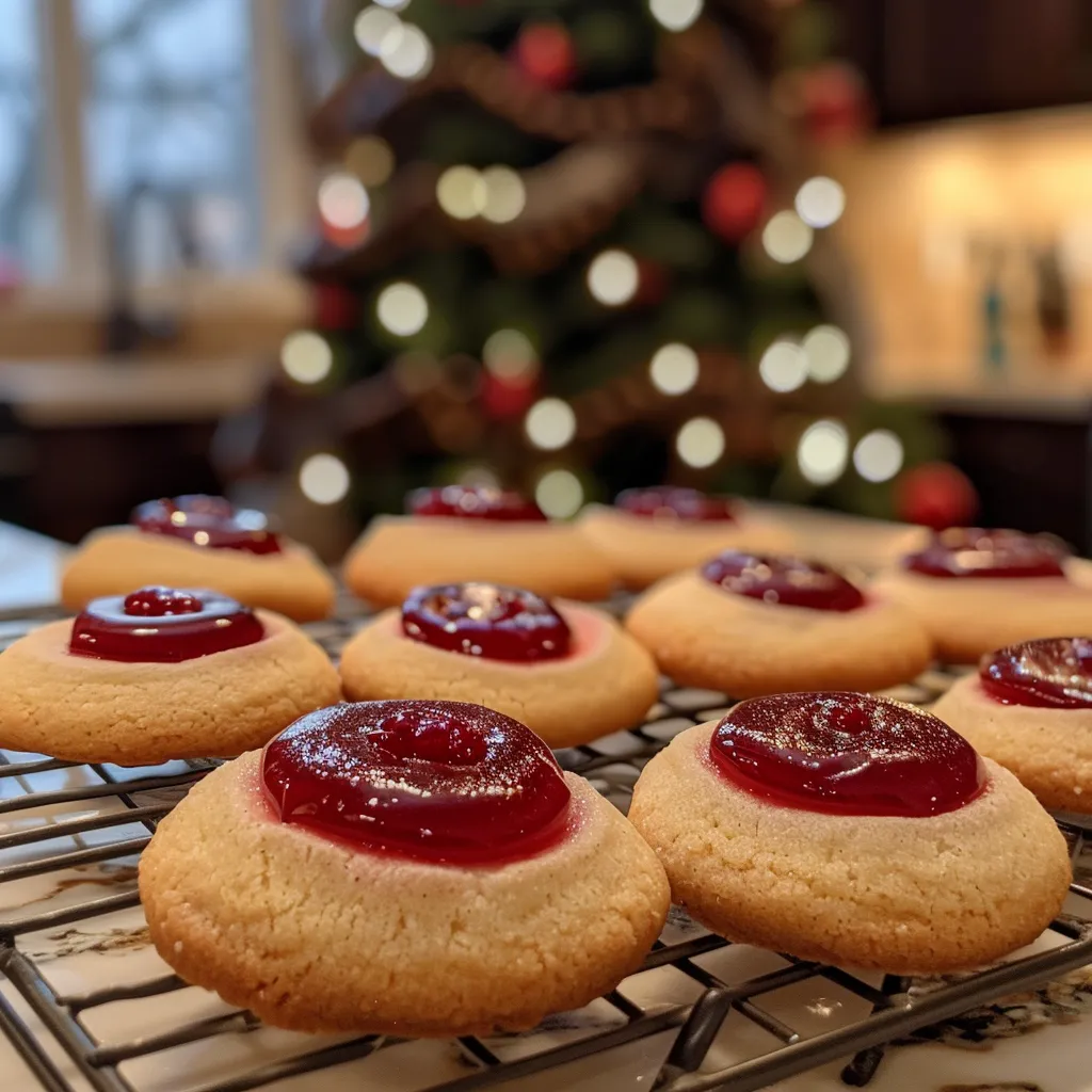 Soft Christmas Thumbprint Cookies