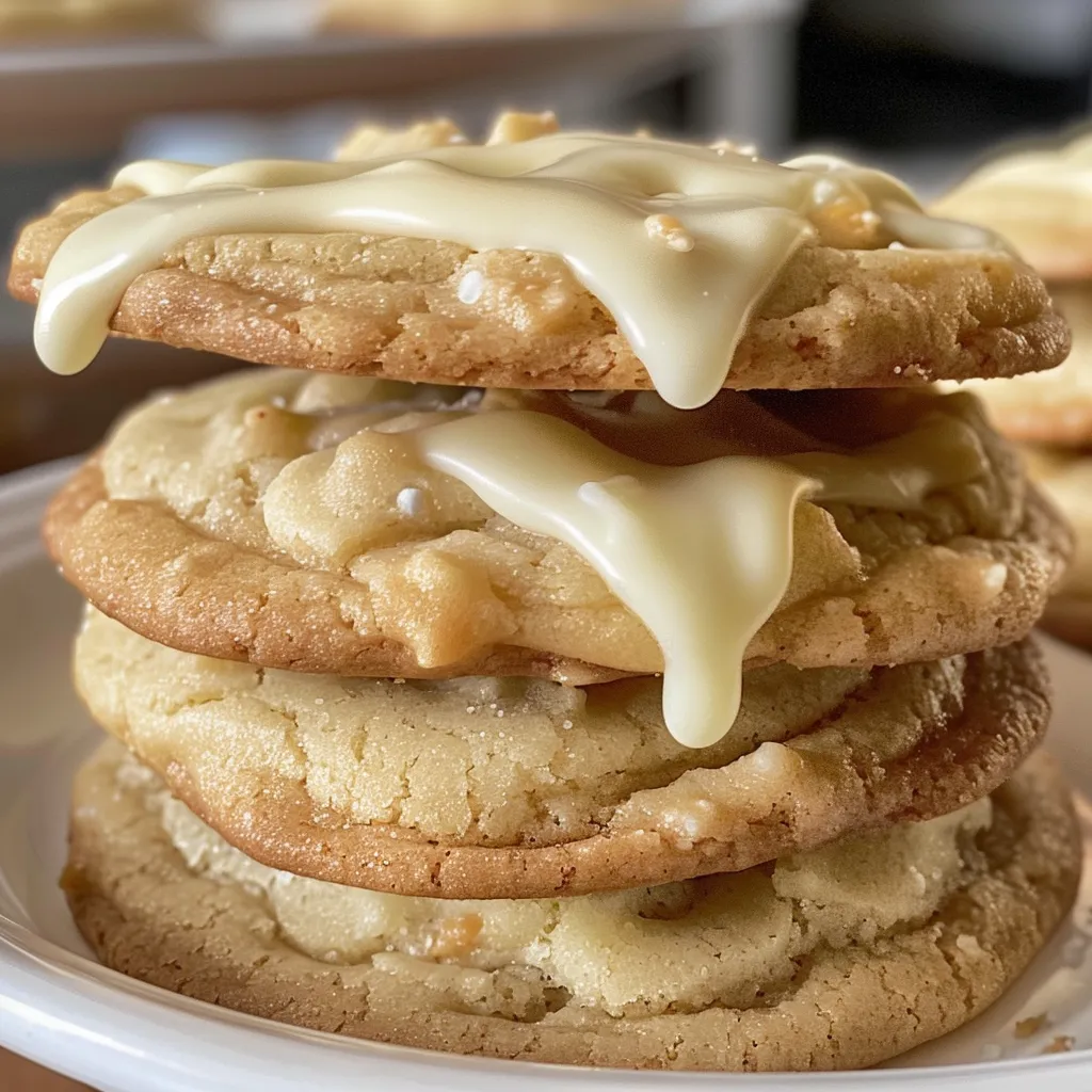White Chocolate Dipped Chewy Maple Cookies for Christmas
