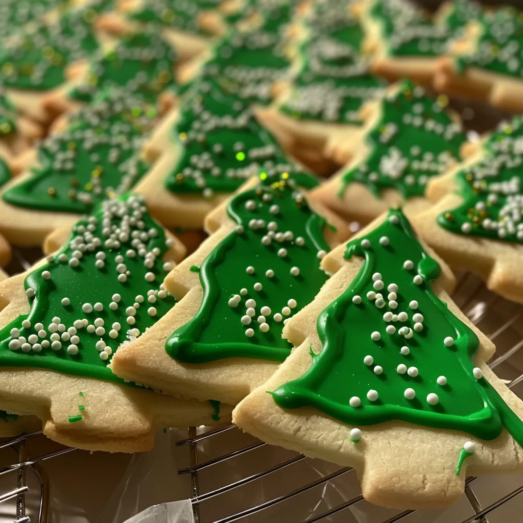 Green Xmas Trees Sugar Cookies (1 Dozen)