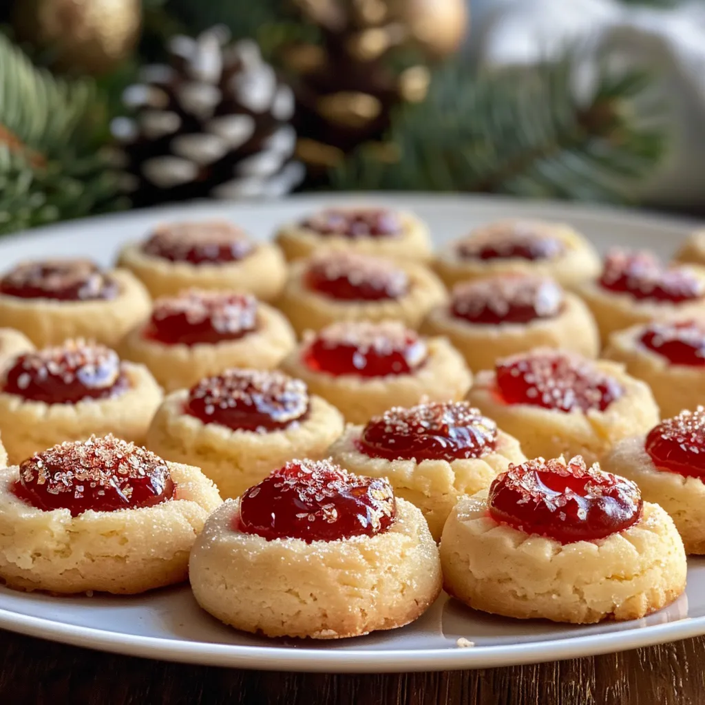 Soft Christmas Thumbprint Cookies