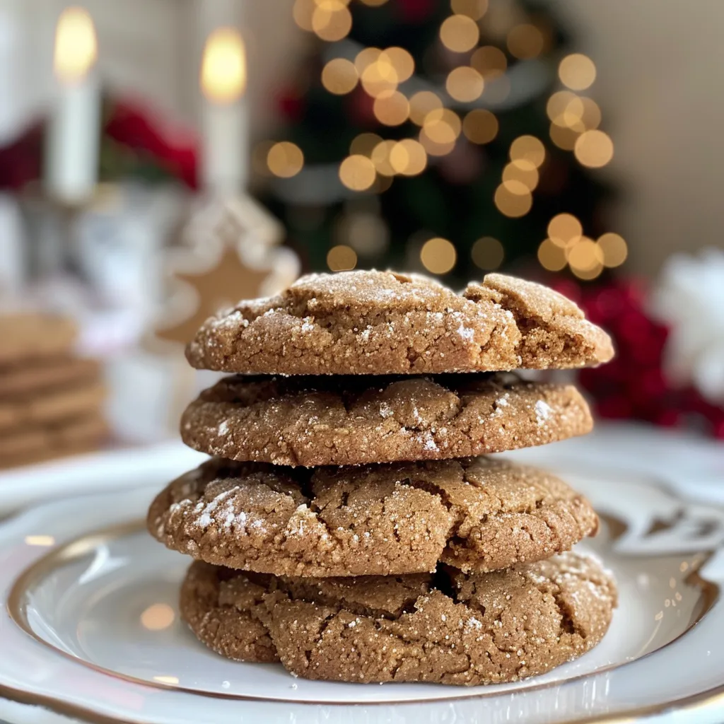 Gingerbread Crinkle Cookies for the Holiday Cookie Swap