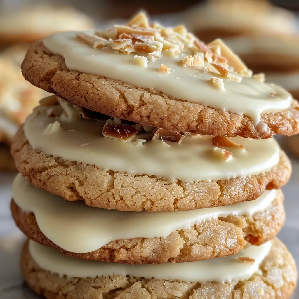 White Chocolate Dipped Chewy Maple Cookies for Christmas
