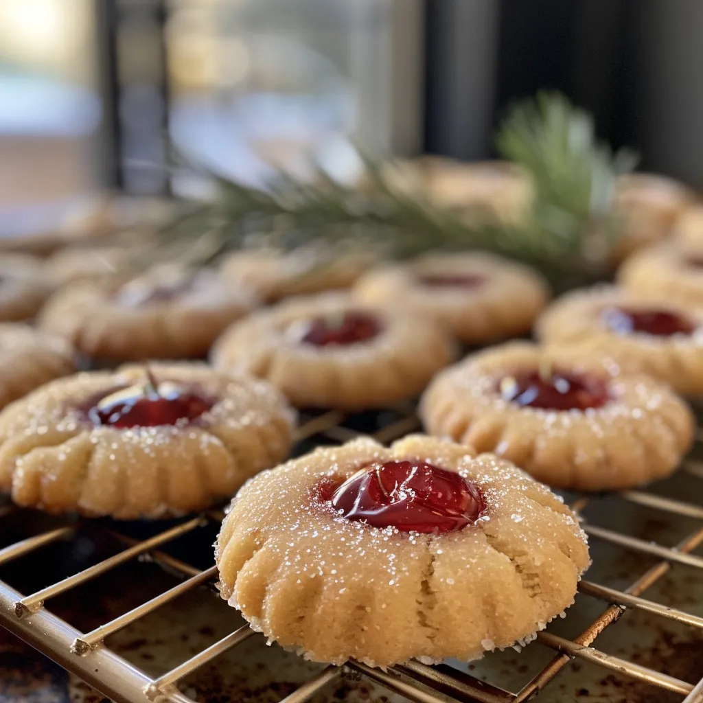 Soft Christmas Thumbprint Cookies