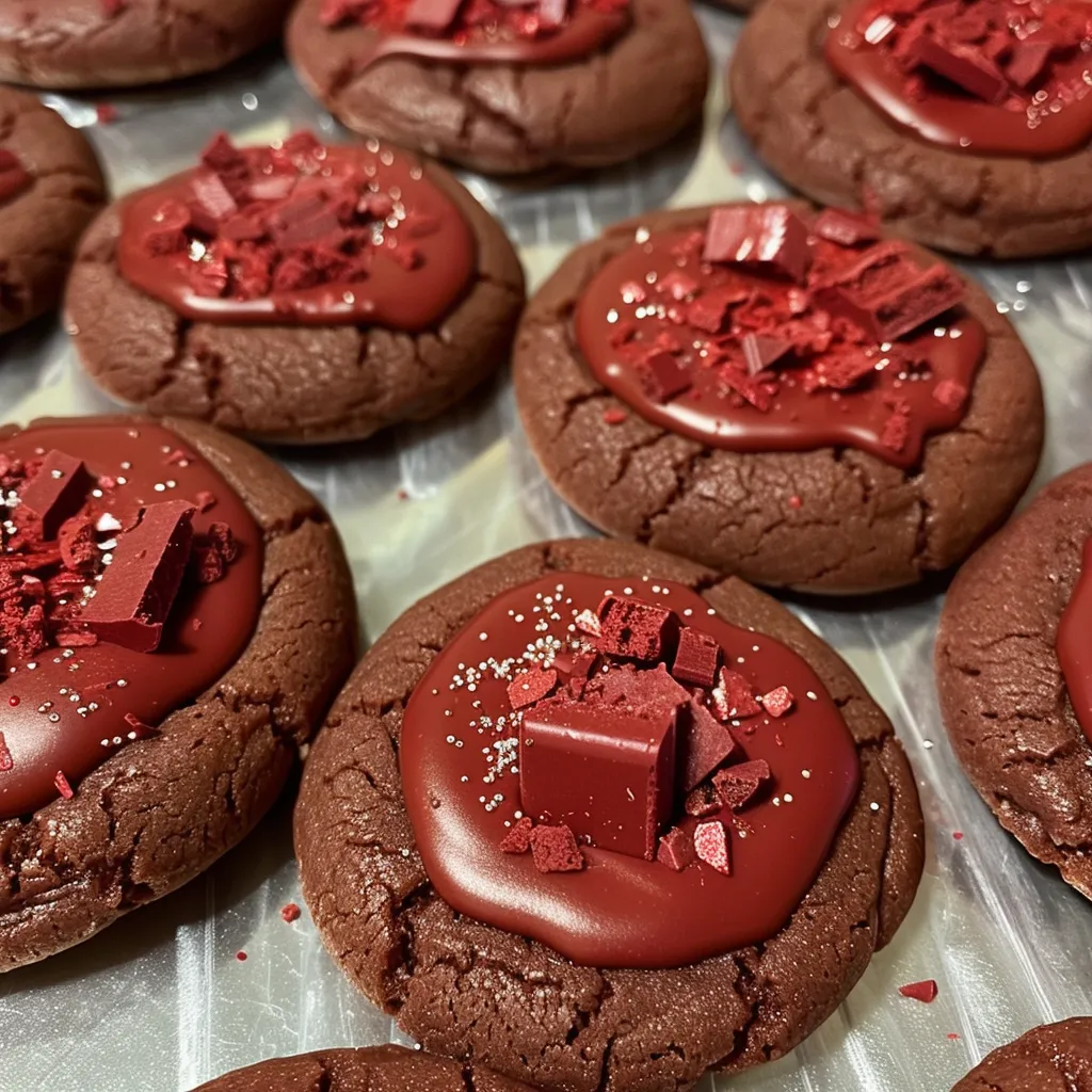 Easy Hershey's Red Velvet Blossoms Cookies