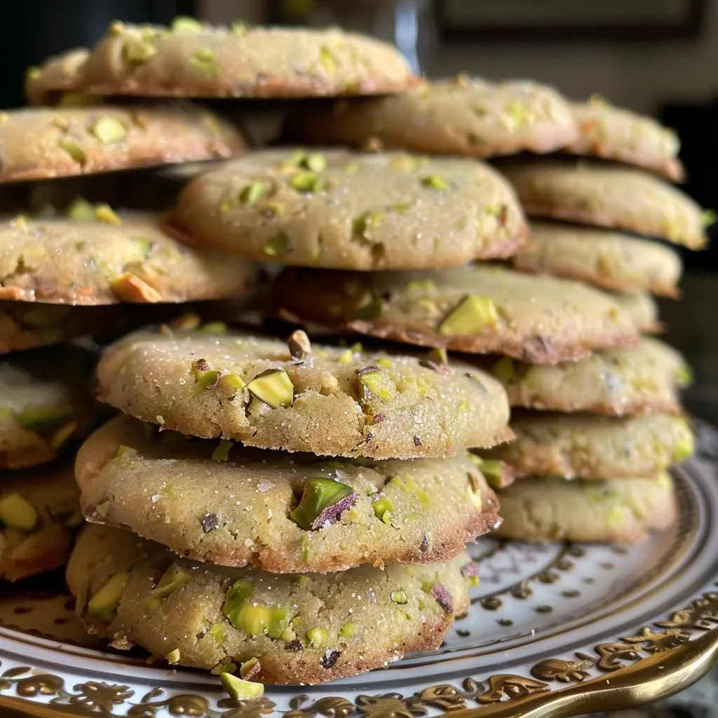 Slice and Bake Pistachio Shortbread Cookies